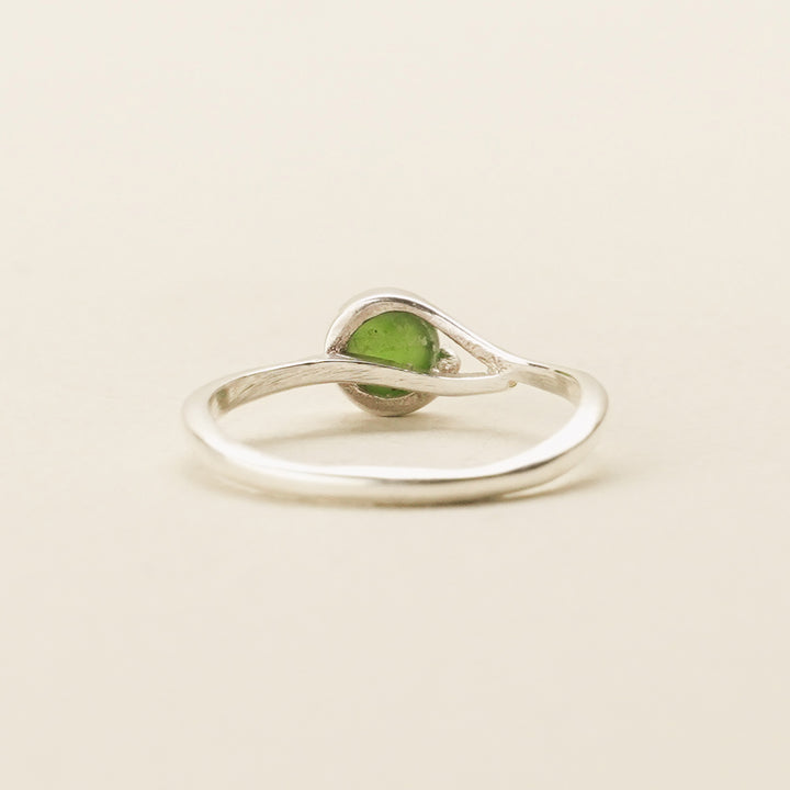 Pounamu Circle Bezel Wrap Sterling Silver Ring