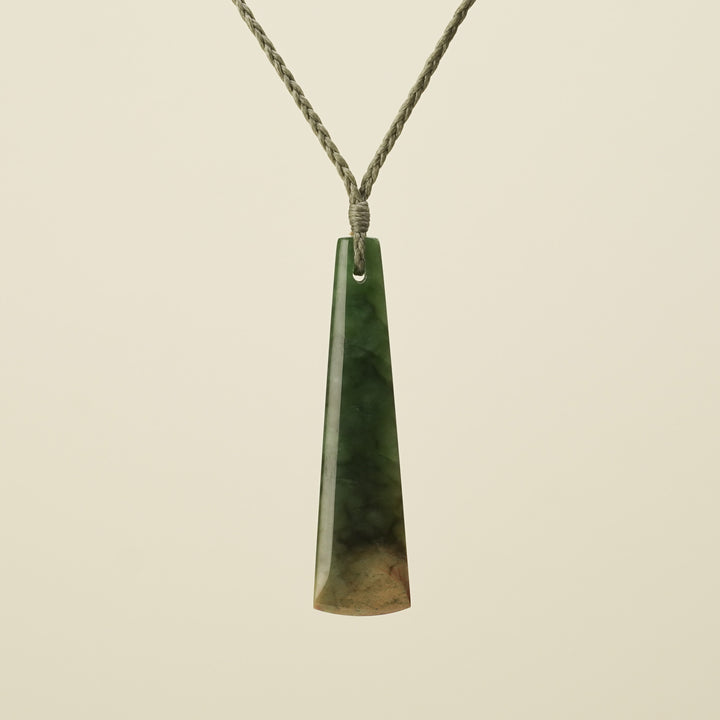 Small Drop-hole Flower Toki - Pounamu Pendant