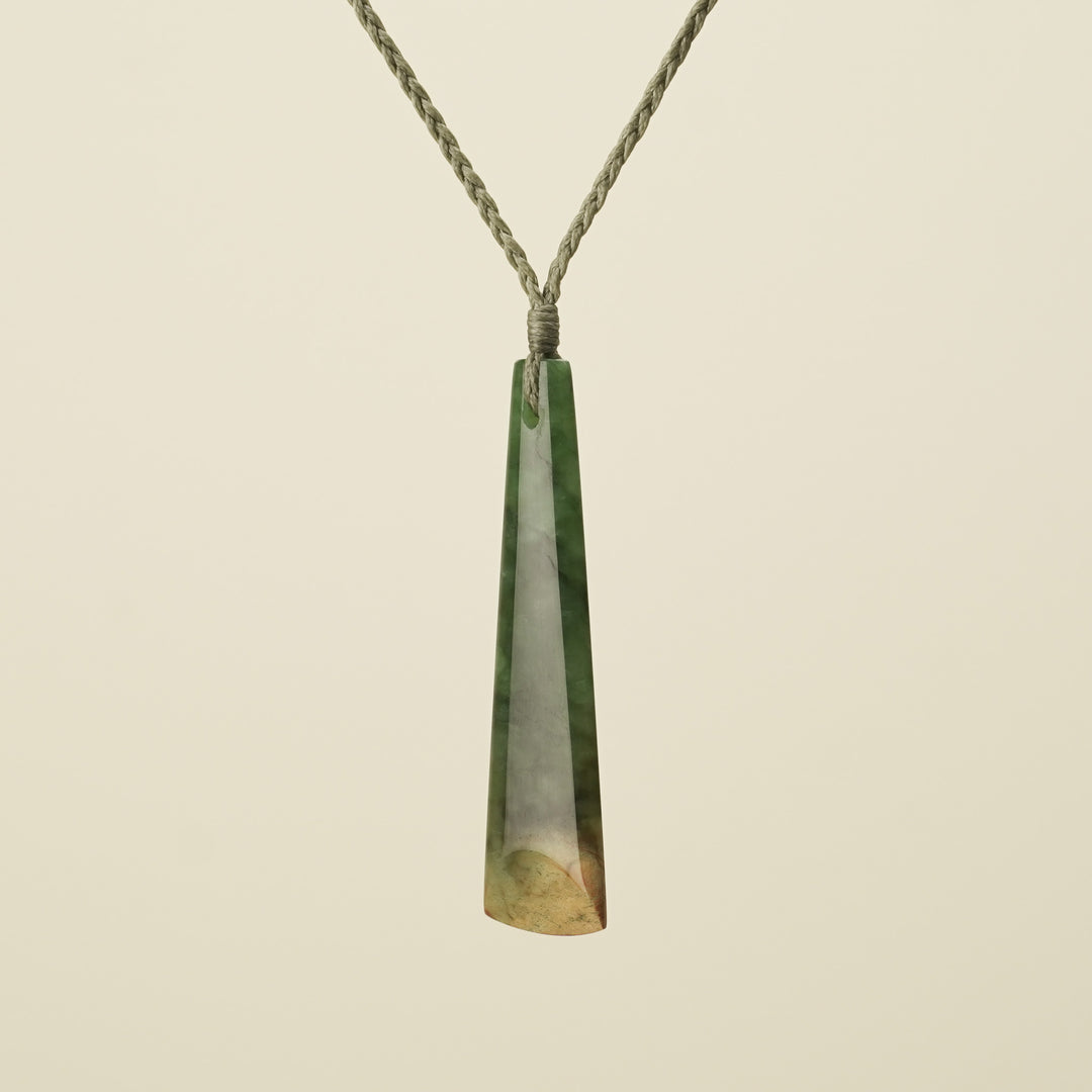 Small Drop-hole Flower Toki - Pounamu Pendant