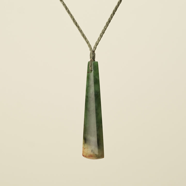 Small Drop-hole Flower Toki - Pounamu Pendant