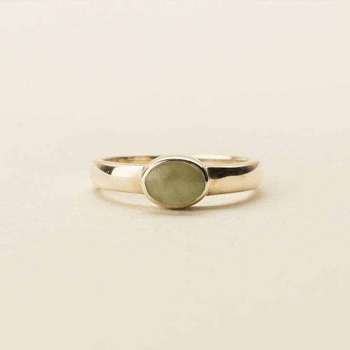 Oval Bezel 9k Yellow Gold Ring