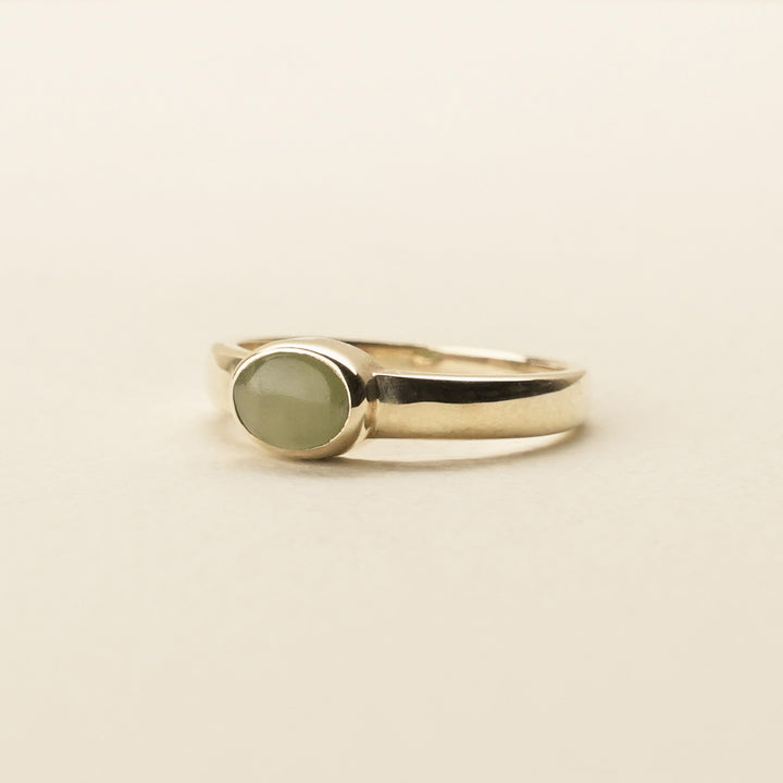 Oval Bezel 9k Yellow Gold Ring