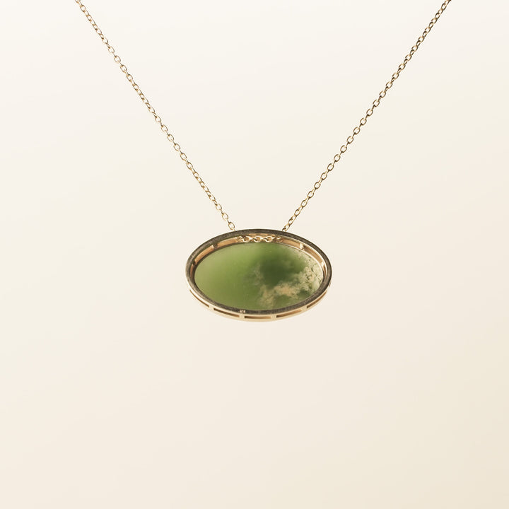 Flower Medium Oval Pounamu Pendant