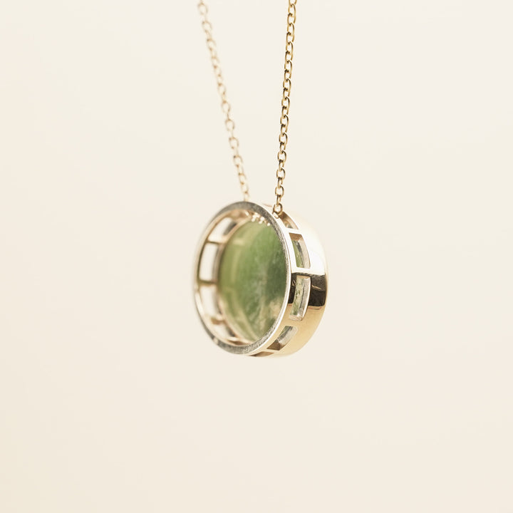 Flower Medium Oval Pounamu Pendant