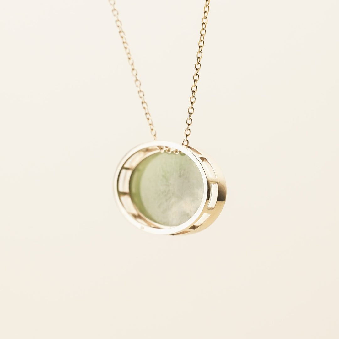 Flower Medium Oval Pounamu Pendant