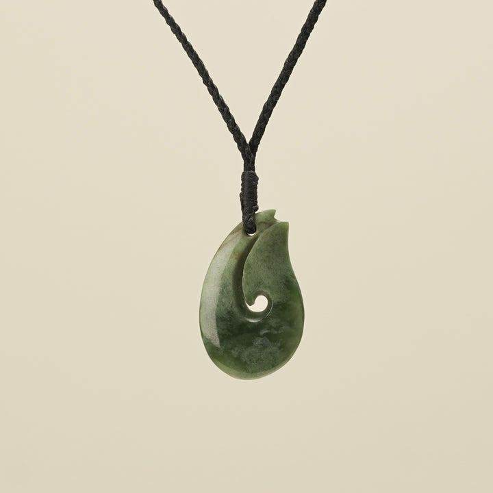 Hei Matau Flower Putiputi Pounamu Pendant