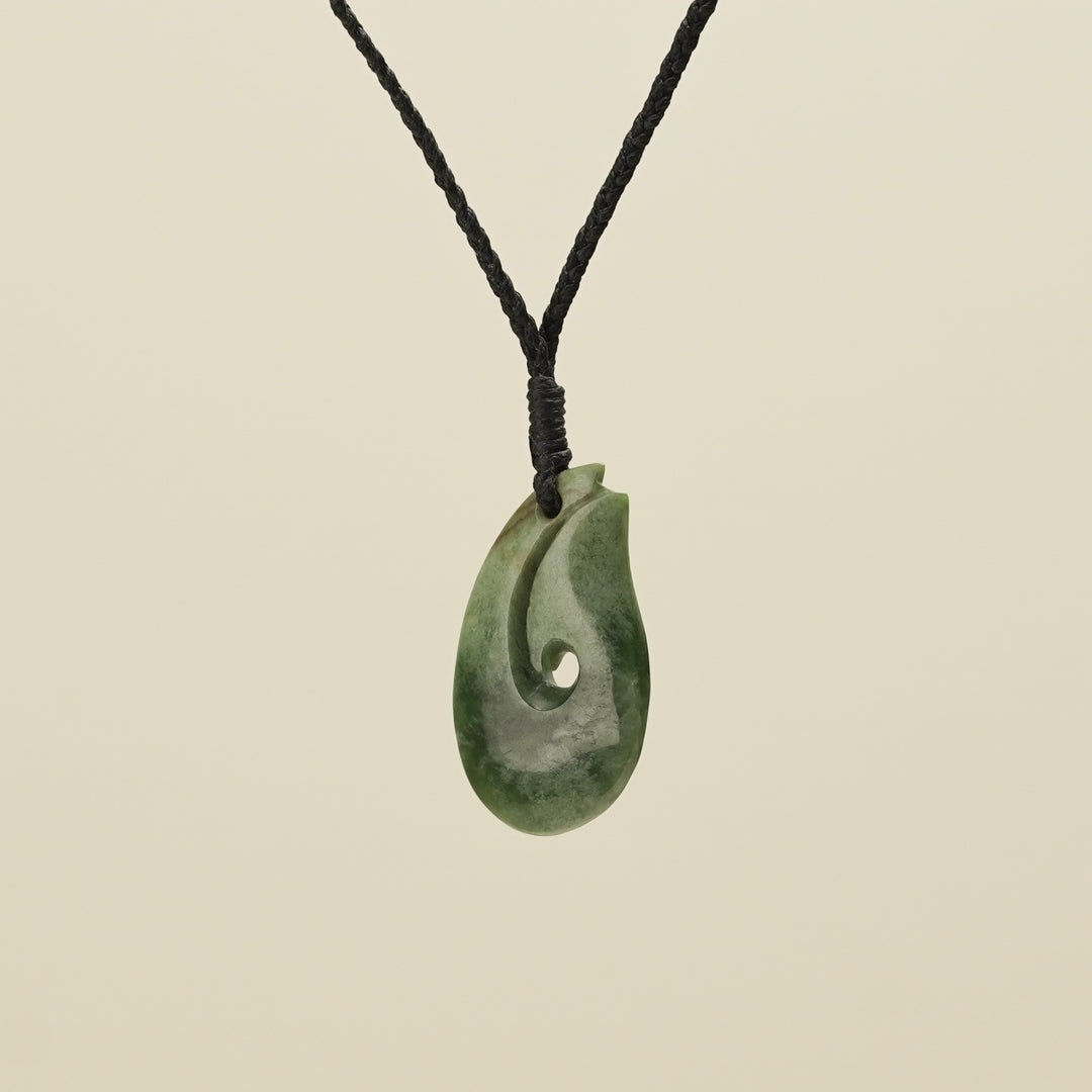 Hei Matau Flower Putiputi Pounamu Pendant