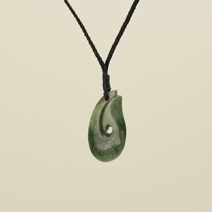 Hei Matau Flower Putiputi Pounamu Pendant