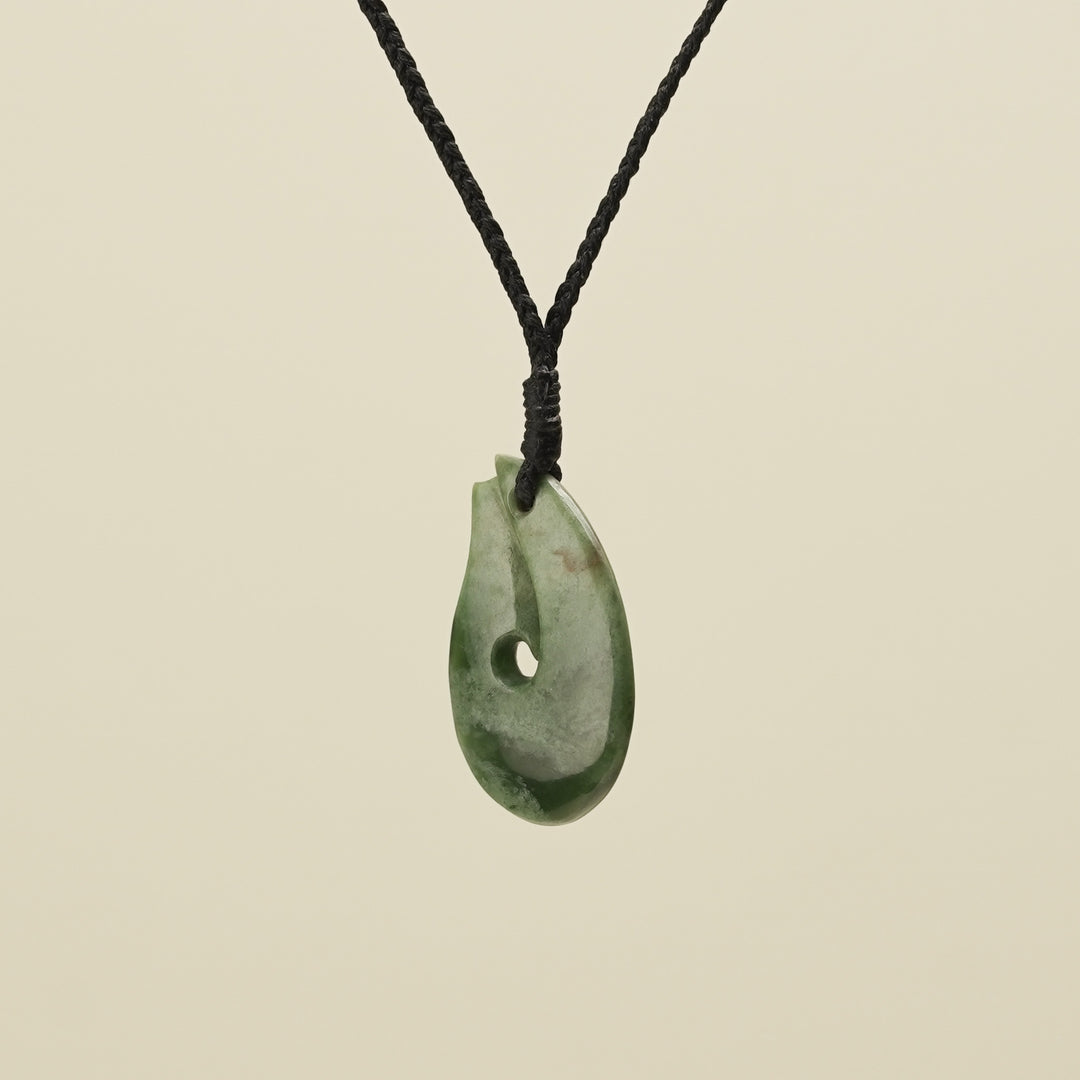 Hei Matau Flower Putiputi Pounamu Pendant