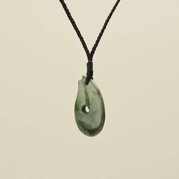 Hei Matau Flower Putiputi Pounamu Pendant
