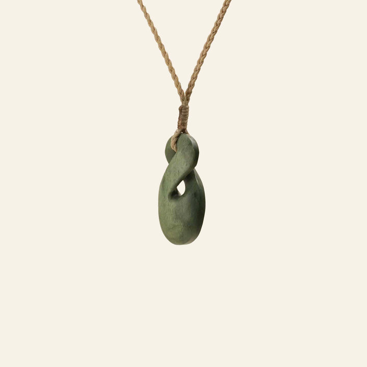 Pikorua Whakarei Carved Inanga Small Pounamu Pendant