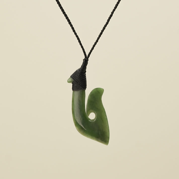 Hei Matau Kawakawa Medium Pounamu Pendant