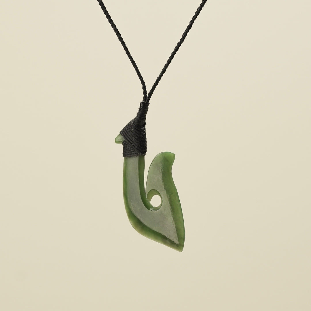 Hei Matau Kawakawa Medium Pounamu Pendant