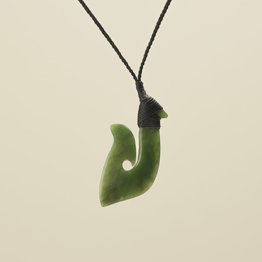 Hei Matau Kawakawa Medium Pounamu Pendant