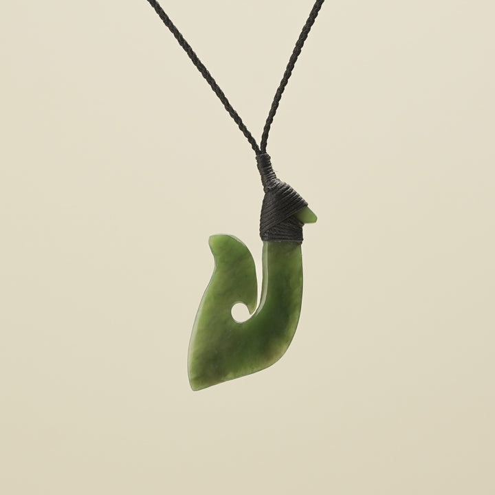 Hei Matau Kawakawa Medium Pounamu Pendant