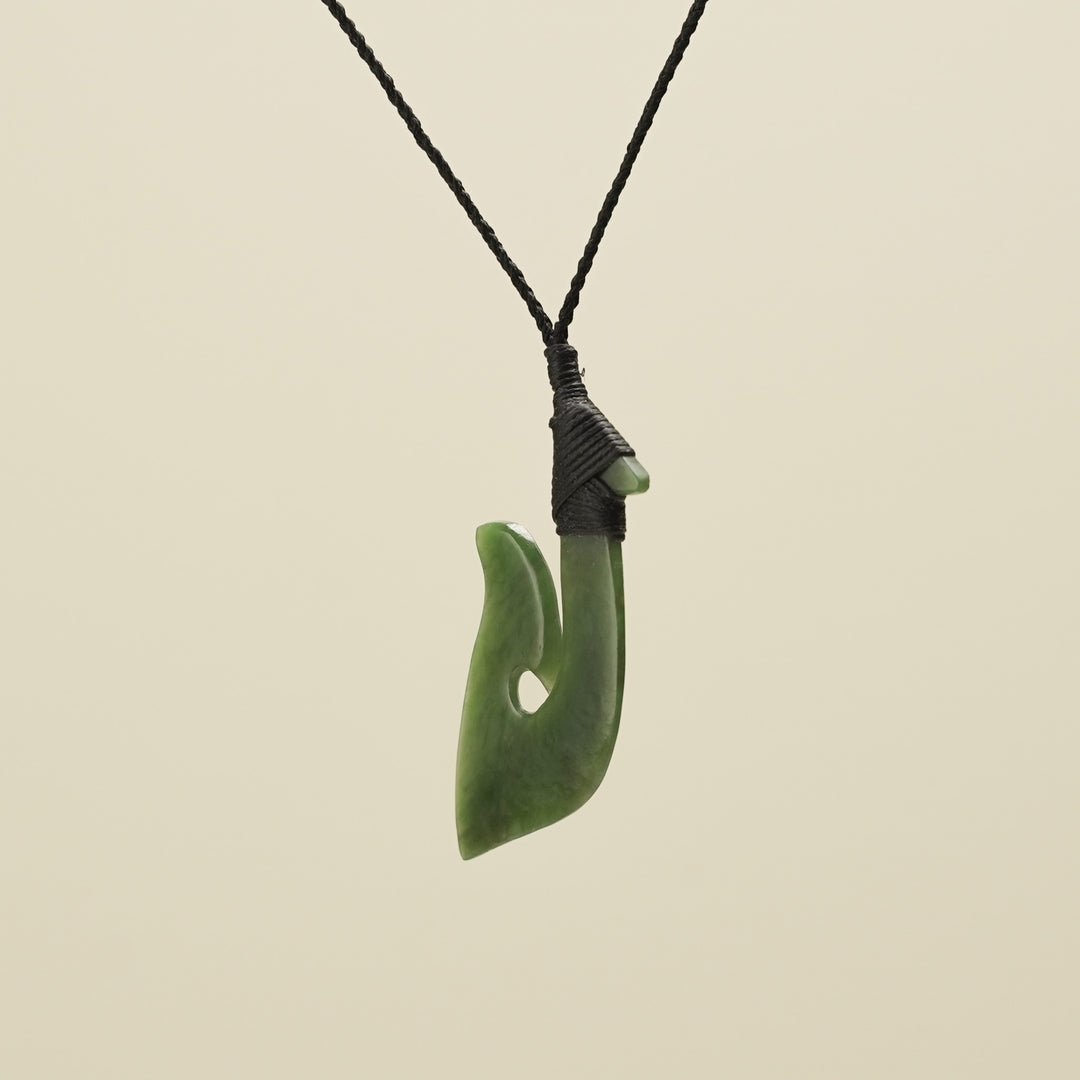 Hei Matau Kawakawa Medium Pounamu Pendant