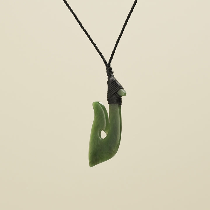 Hei Matau Kawakawa Medium Pounamu Pendant