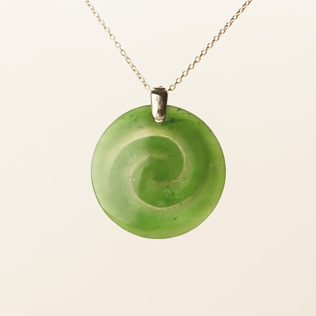 Kahurangi Pounamu Porowhita Koru Pendant