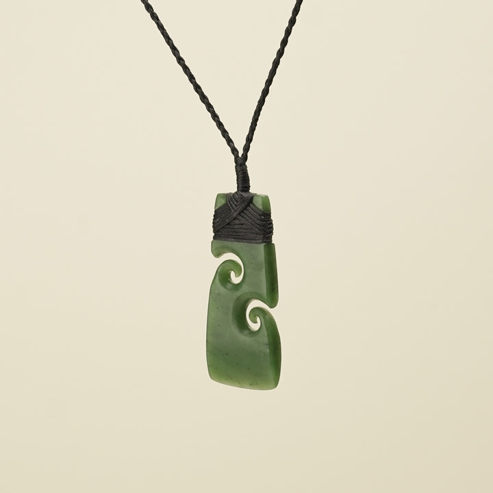 Toki with Koru Kahurangi Matte Greenstone Large