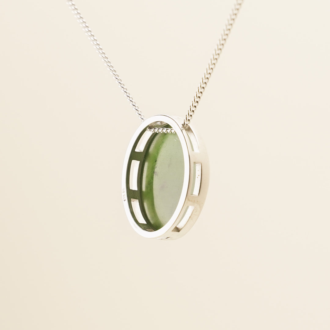 Kahurangi Pounamu S/S Oval Pendant