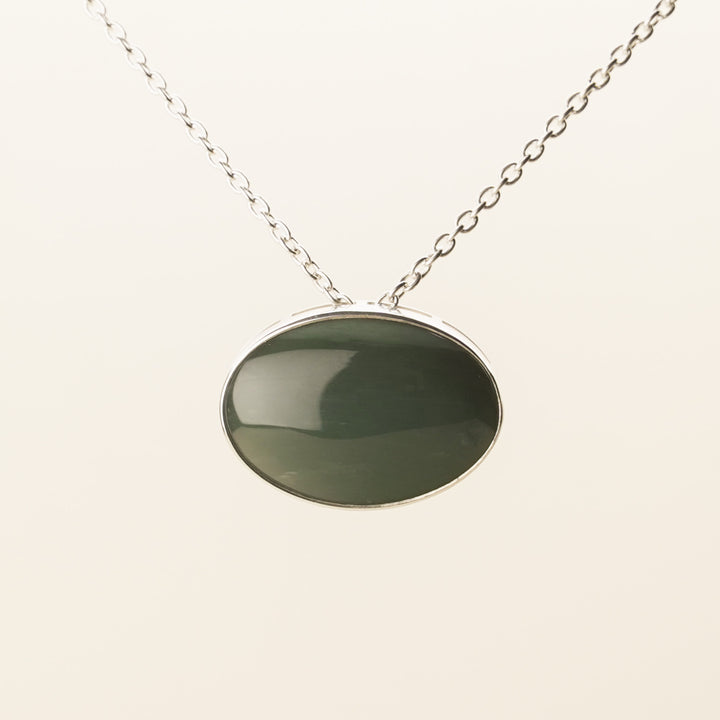 Inanga Pounamu S/S Oval Pendant