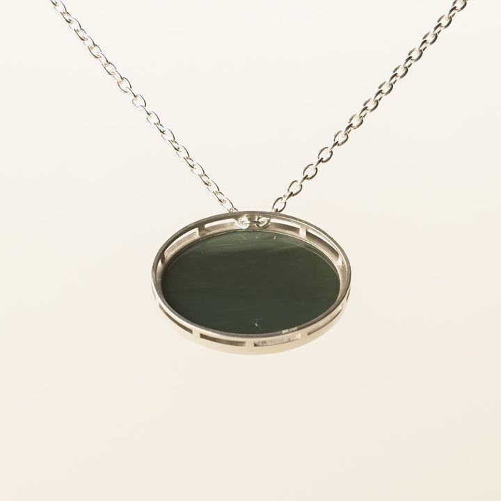 Inanga Pounamu S/S Oval Pendant