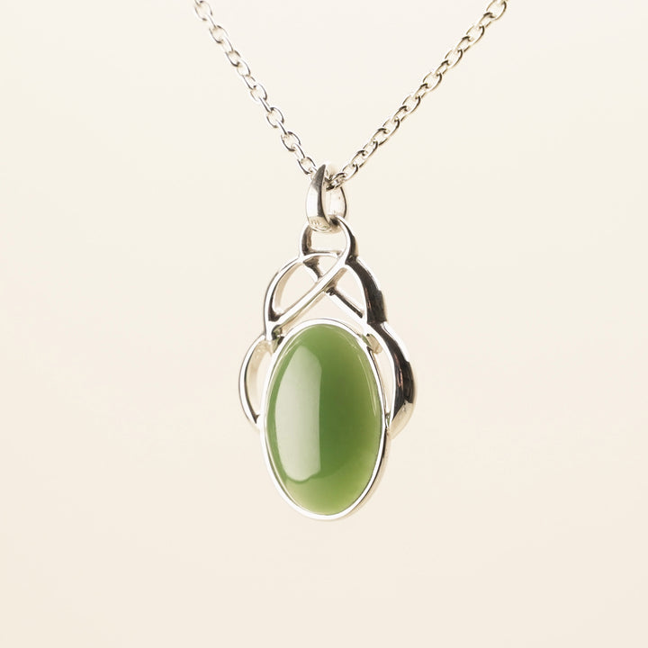 Pounamu Oval Pendant in Sterling Silver