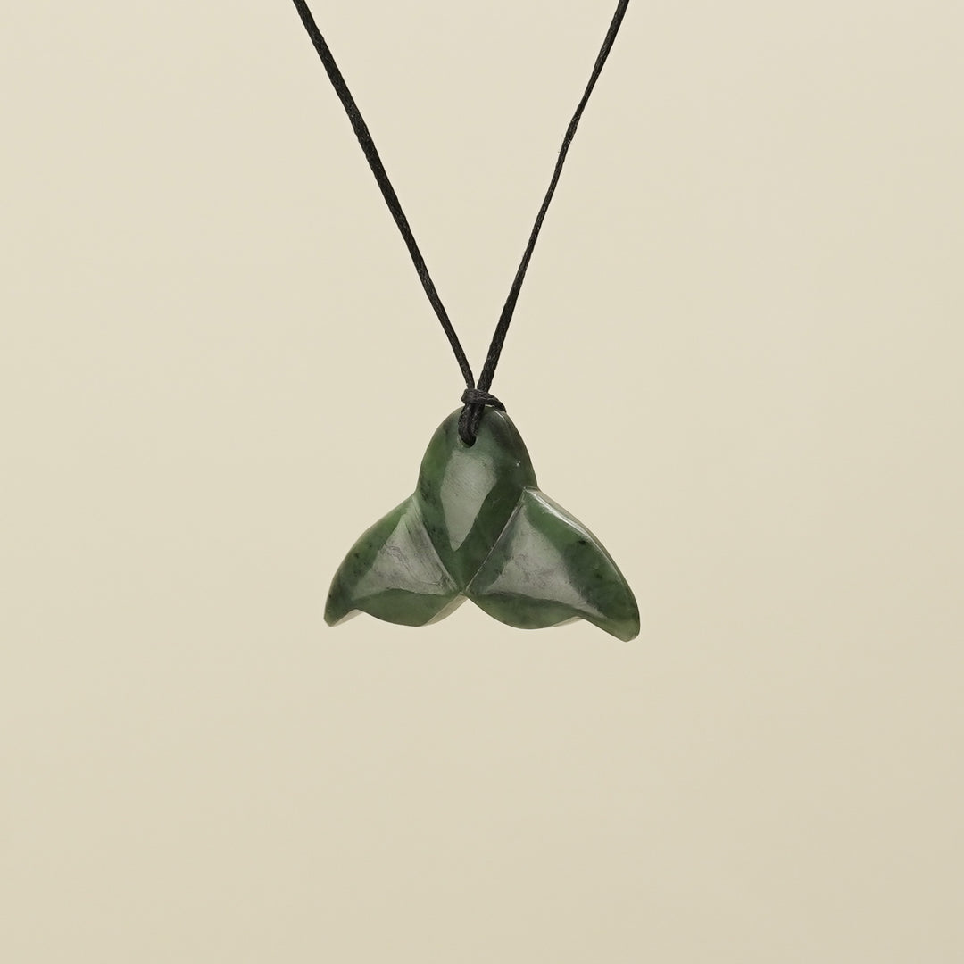 Whale's Tail Pounamu Large Pendant