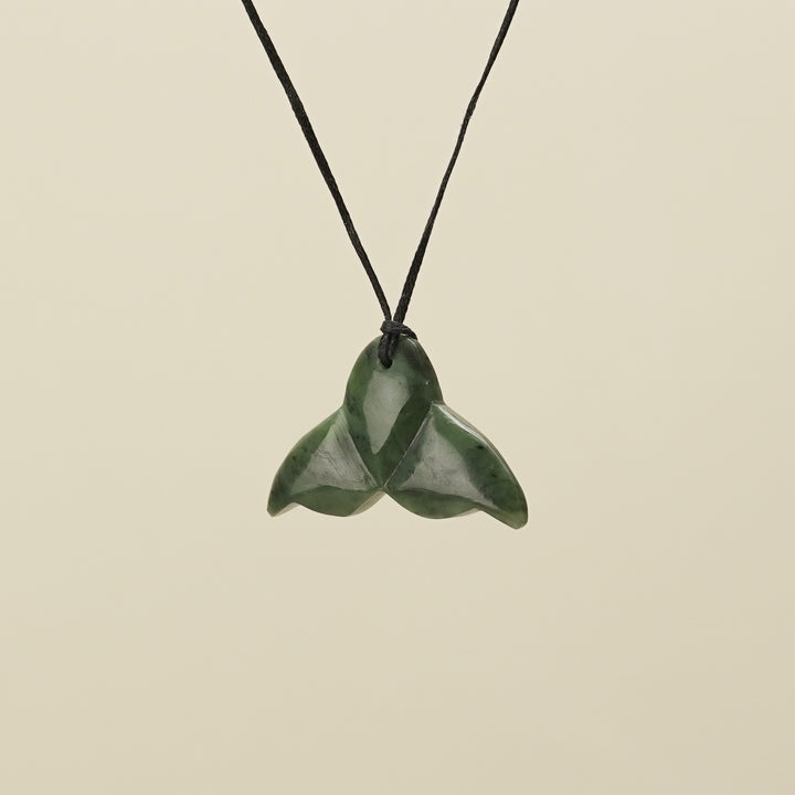Whale's Tail Pounamu Large Pendant