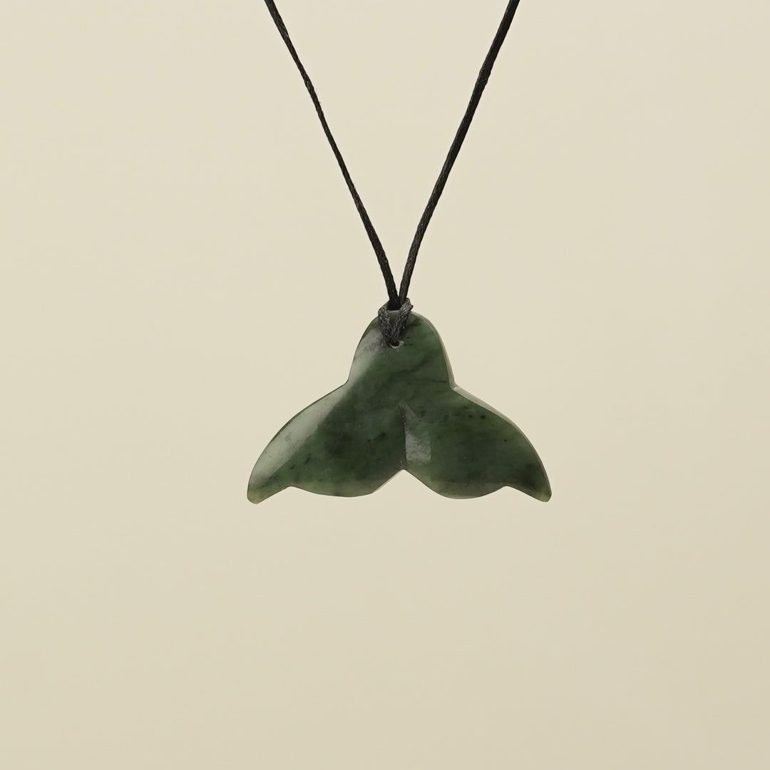 Whale's Tail Pounamu Large Pendant