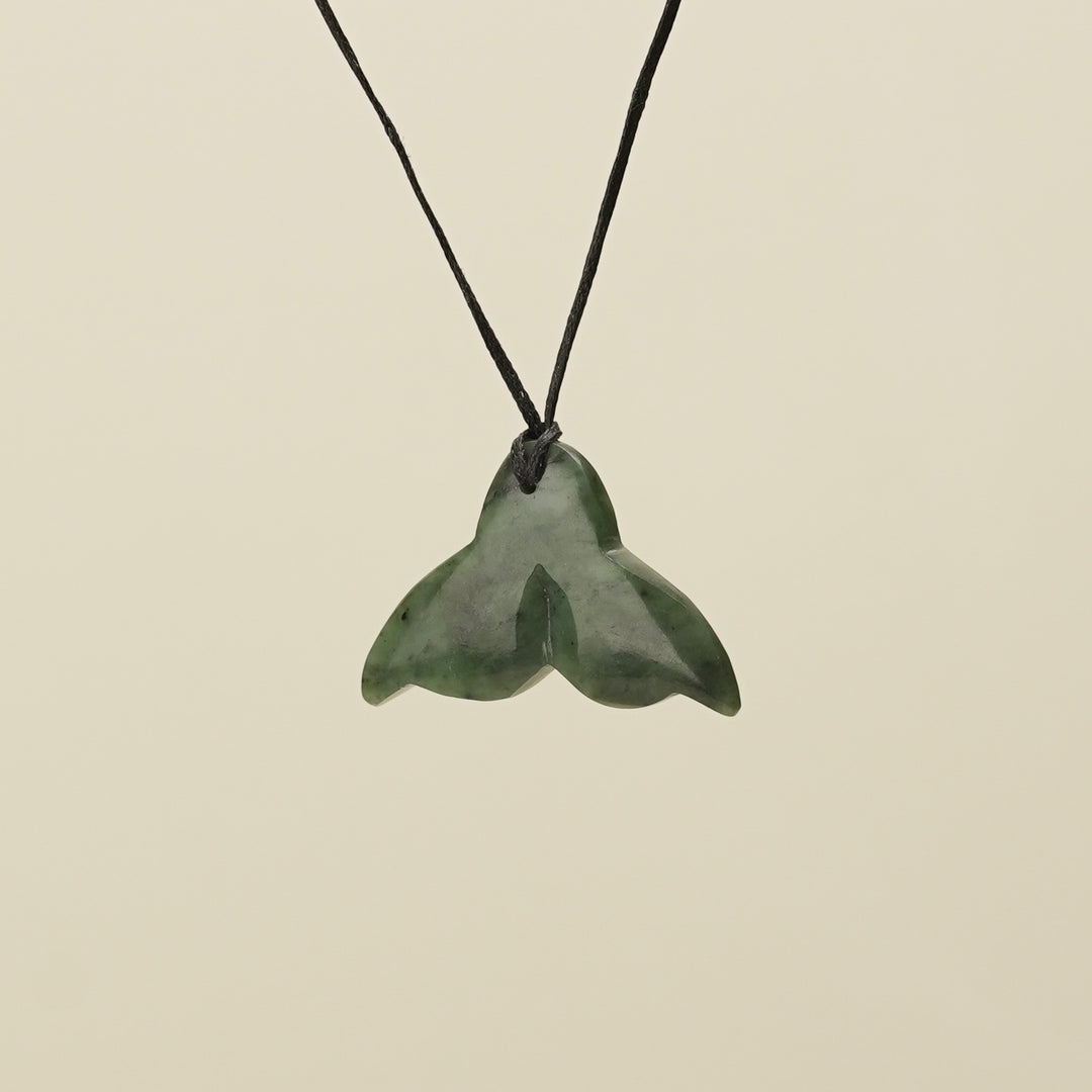 Whale's Tail Pounamu Large Pendant