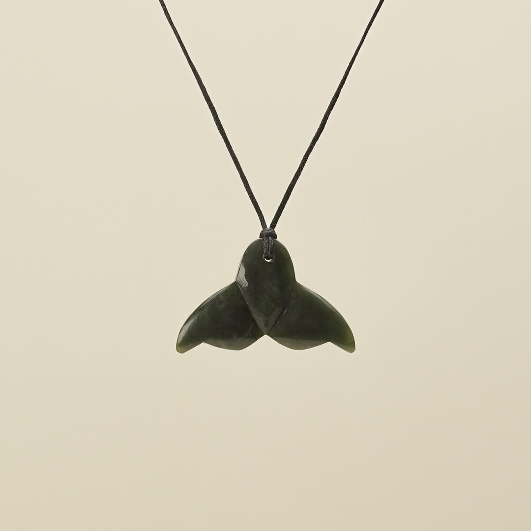 Whale's Tail Pounamu Large Pendant