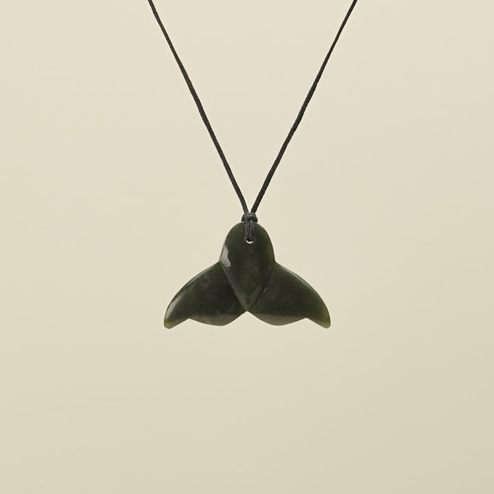 Whale's Tail Pounamu Large Pendant