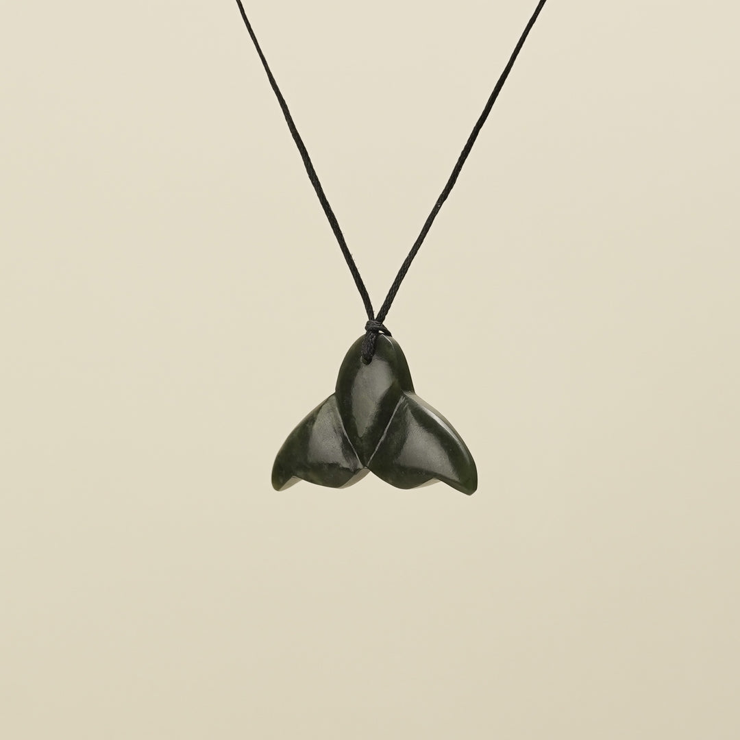 Whale's Tail Pounamu Large Pendant