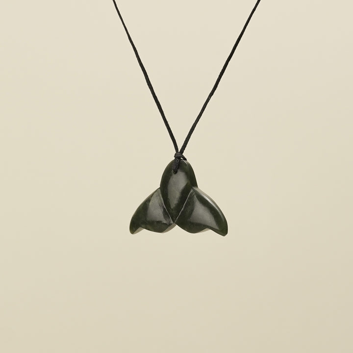 Whale's Tail Pounamu Large Pendant