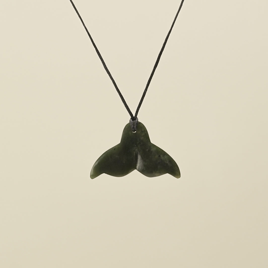 Whale's Tail Pounamu Large Pendant