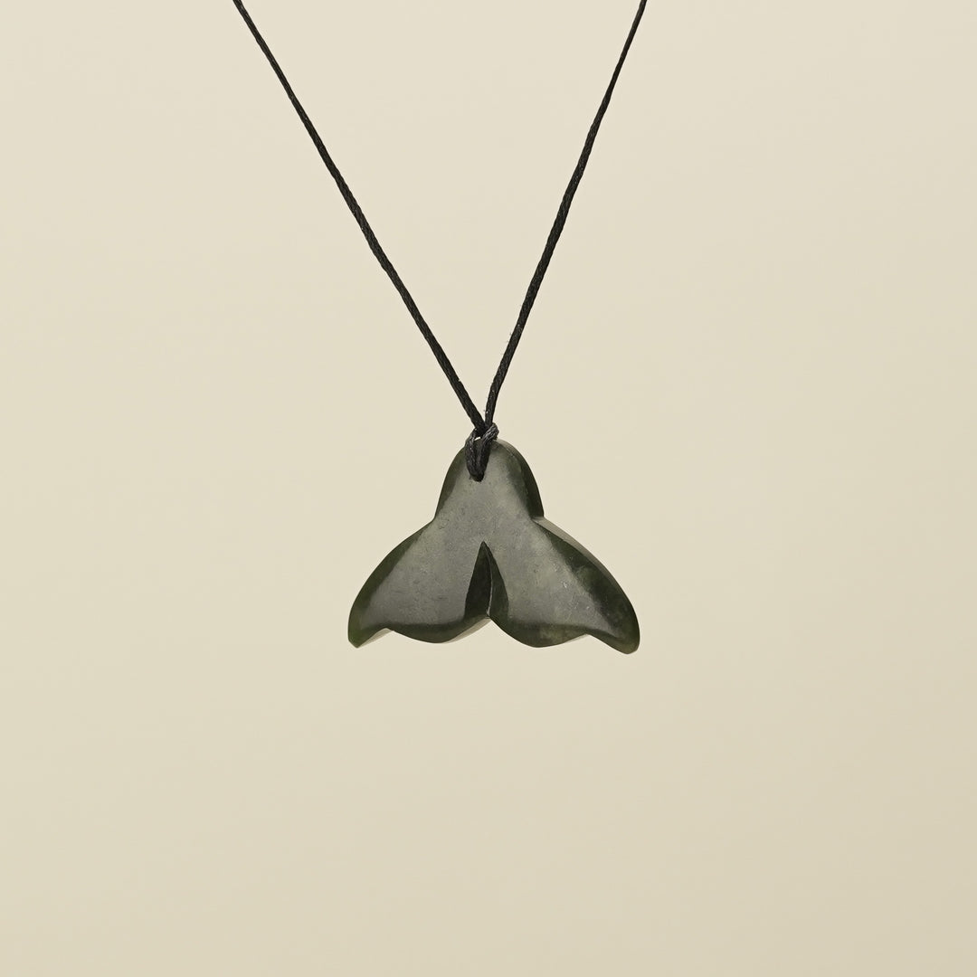 Whale's Tail Pounamu Large Pendant