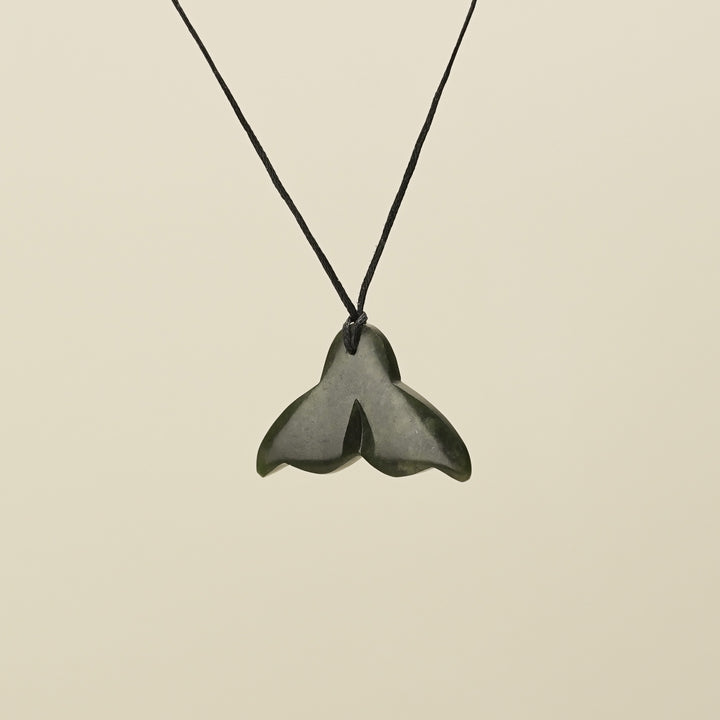 Whale's Tail Pounamu Large Pendant