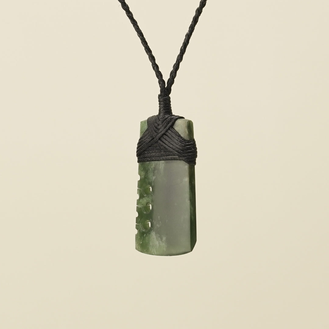 Notched Toki Kawakawa Extra Small Pounamu Pendant