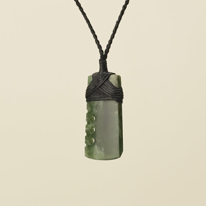 Notched Toki Kawakawa Extra Small Pounamu Pendant