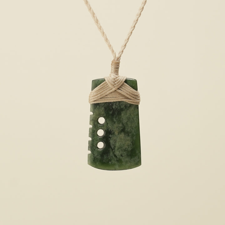 Kawakawa Notched Toki Extra Small Pounamu Pendant