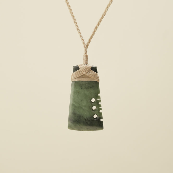 Notched Toki Inanga Medium Pounamu Pendant