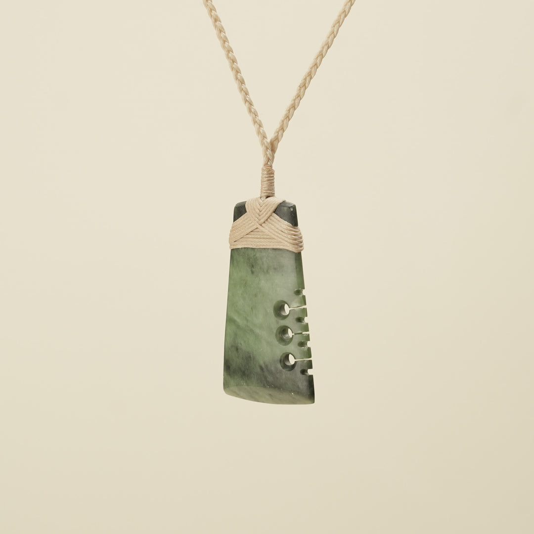 Notched Toki Inanga Medium Pounamu Pendant