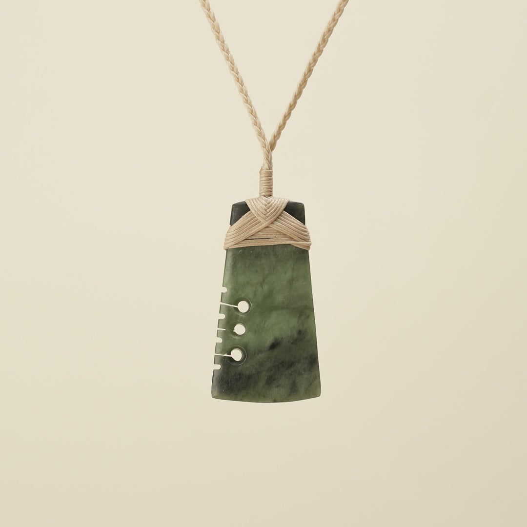 Notched Toki Inanga Medium Pounamu Pendant