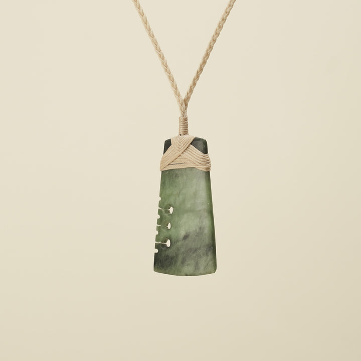 Notched Toki Inanga Medium Pounamu Pendant