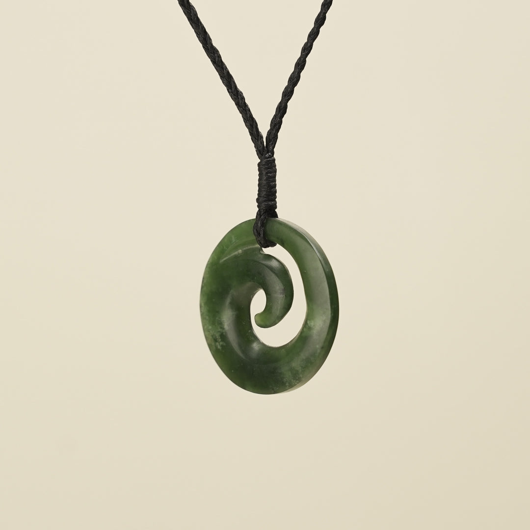Koru Kawakawa Small Pounamu Pendant