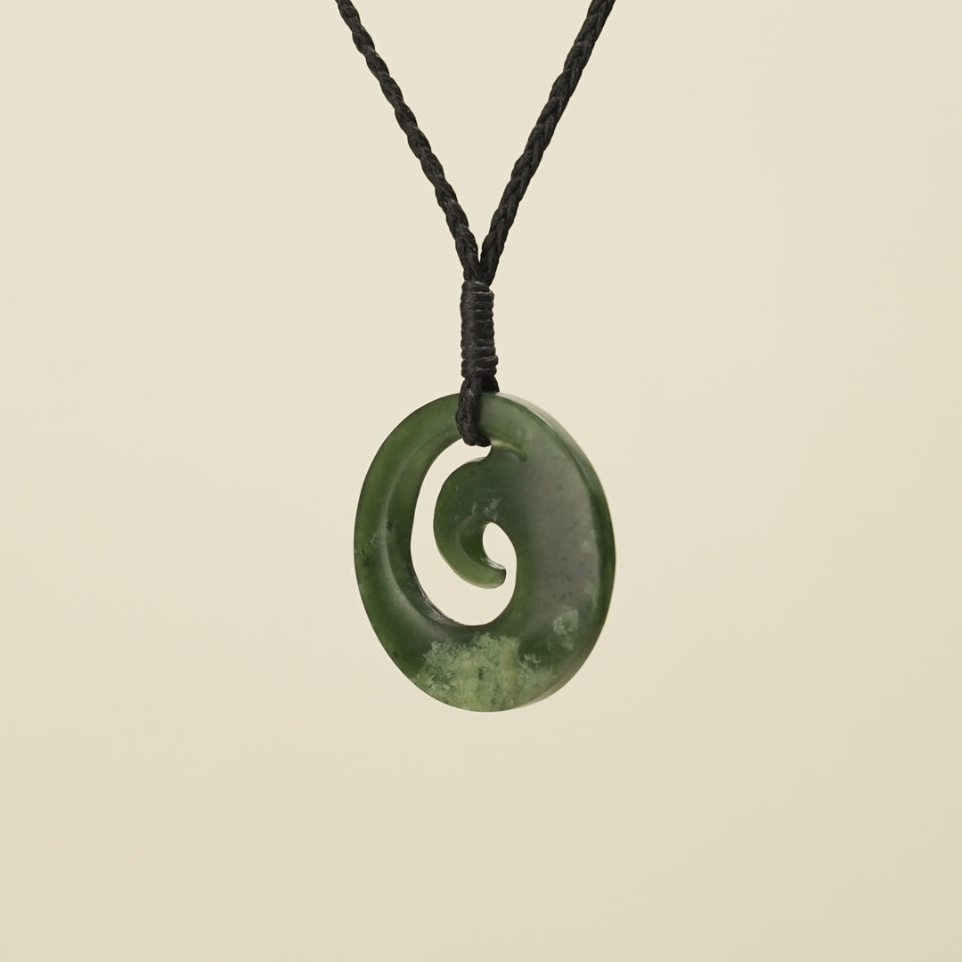 Koru Kawakawa Small Pounamu Pendant