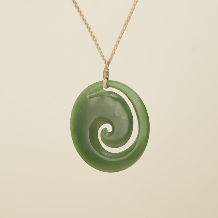 Koru Kahurangi Extra Large Pounamu Pendant