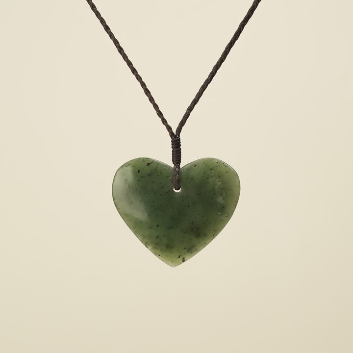 Manawa Heart Kahurangi Pounamu Large Pendant
