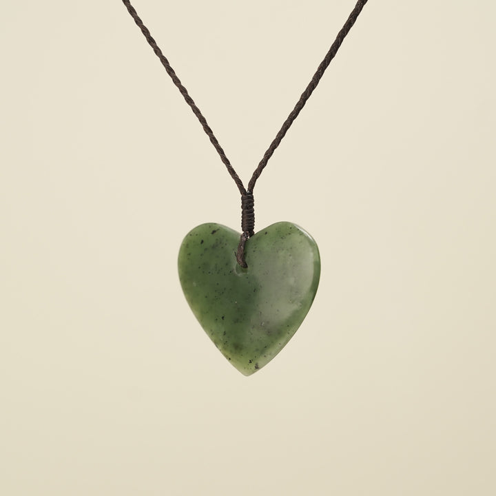 Manawa Heart Kahurangi Pounamu Large Pendant